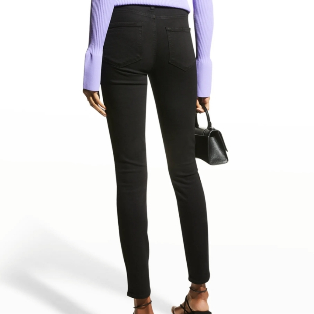 PAIGE ANTHROPOLOGIE Hoxton Ankle Skinny Black Jeans Size 24 - Picture 3 of 9